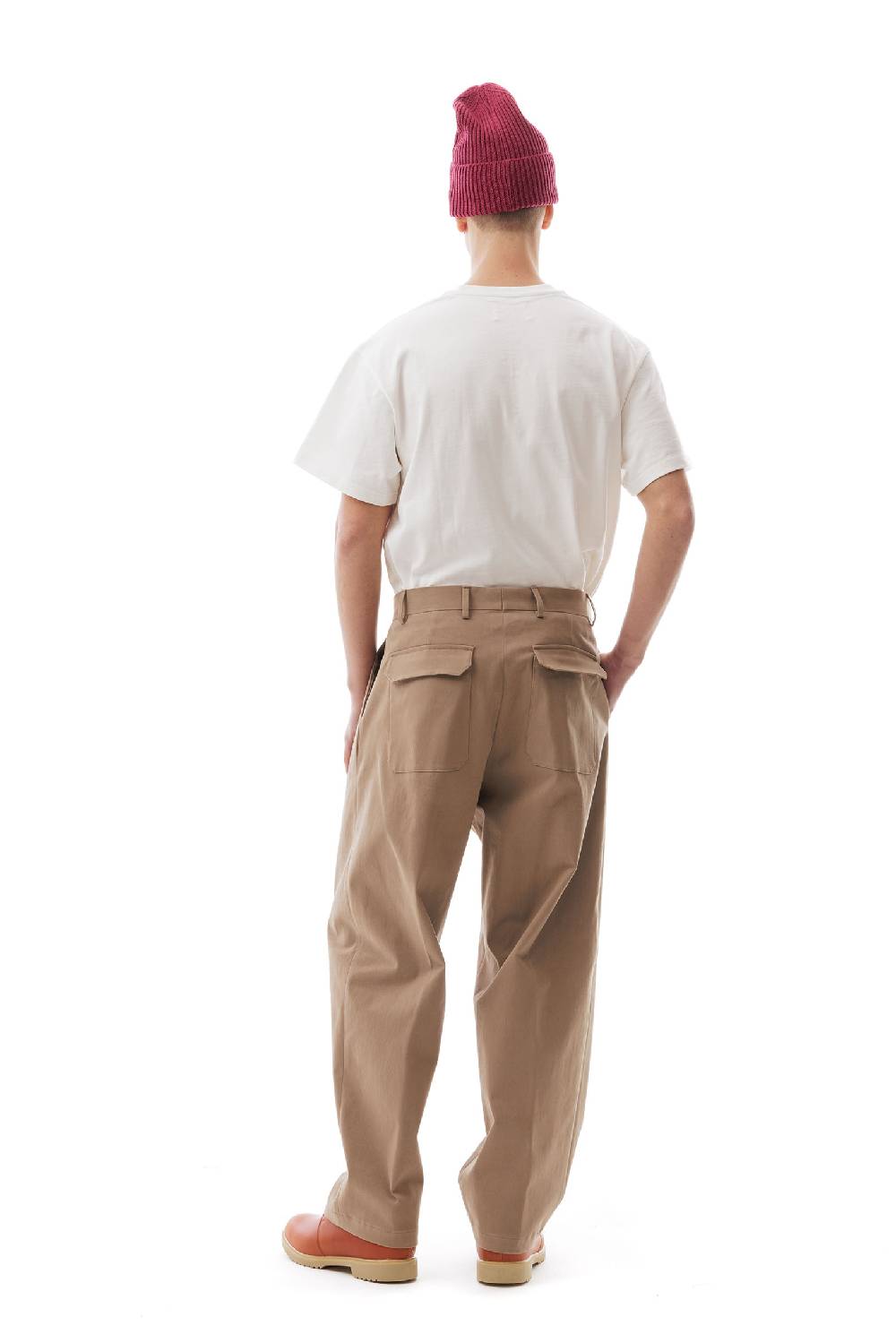 Lc23 Gabardina Double Pence Trousers Beige In Linea
