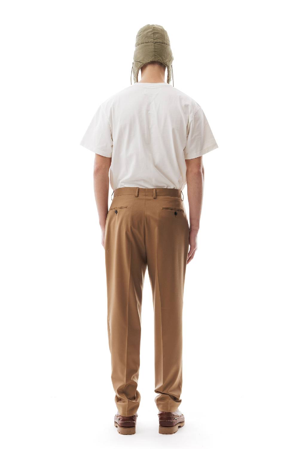 Lc23 Flannel Camel Trousers Vendita