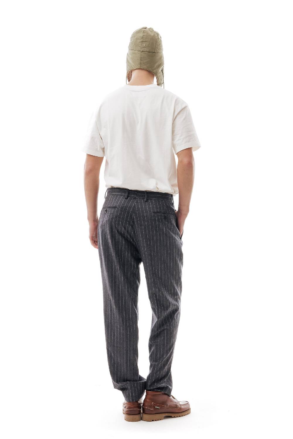Lc23 Gessato Grey Trousers Pezzi Unici