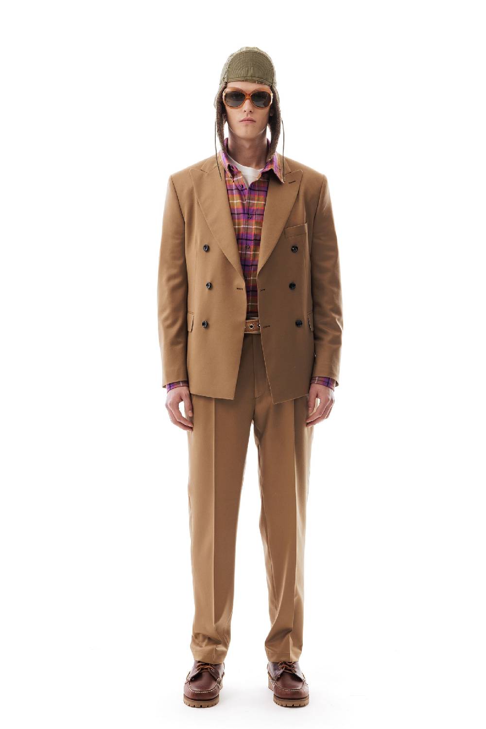 Lc23 Flannel Camel Blazer Negozi Online