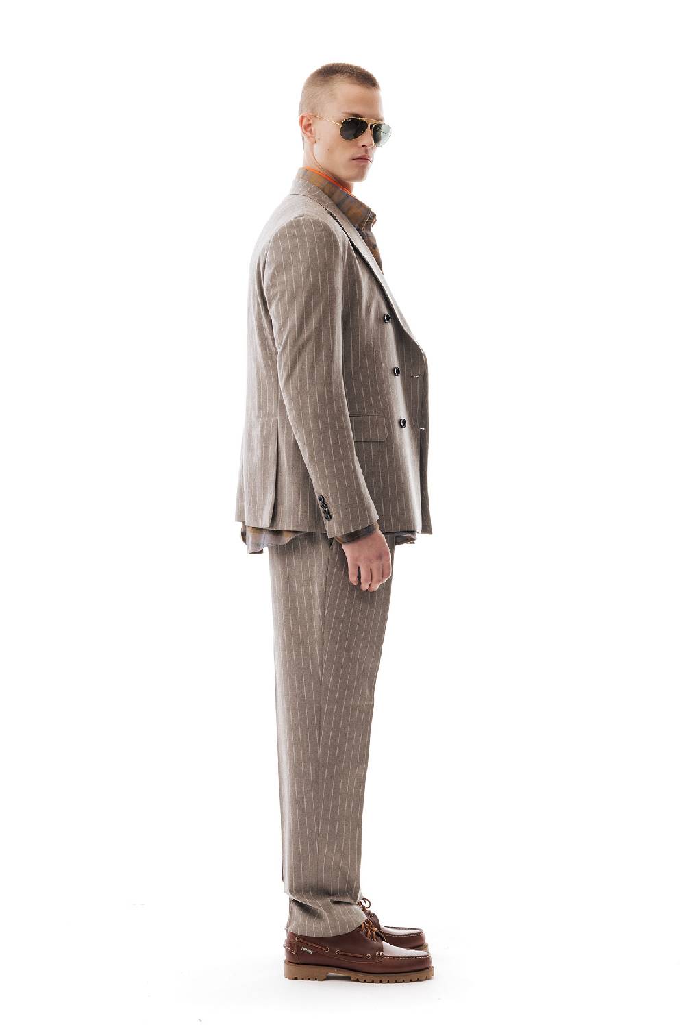 Lc23 Gessato Beige Blazer Acquista Ora