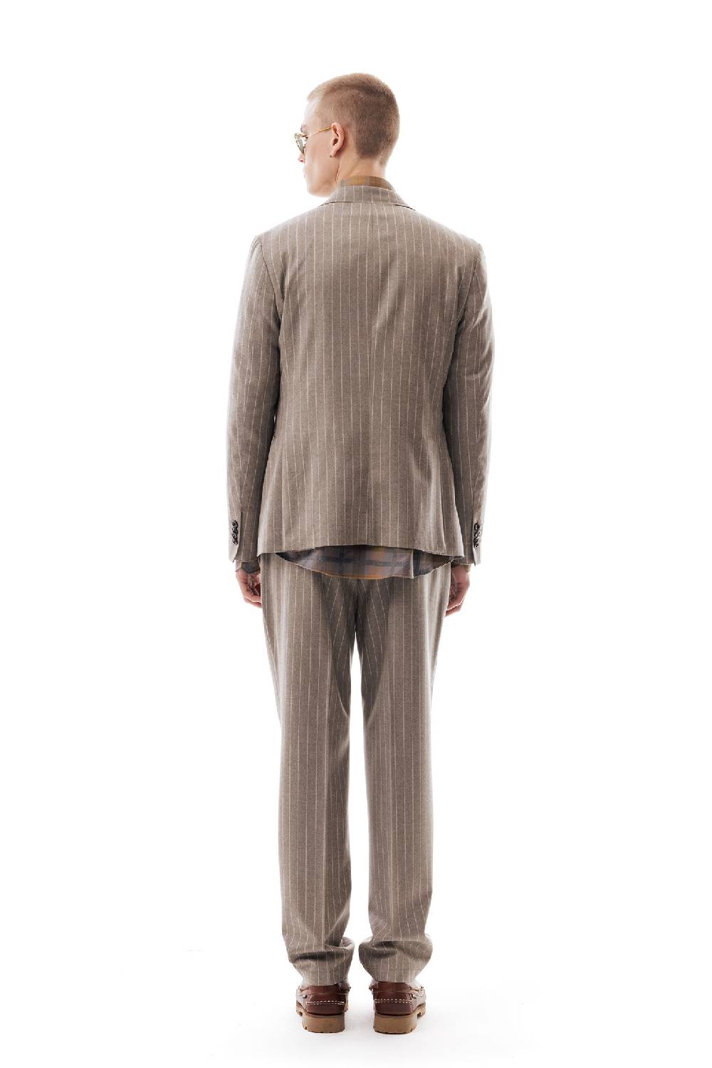 Lc23 Gessato Beige Blazer Acquista Ora