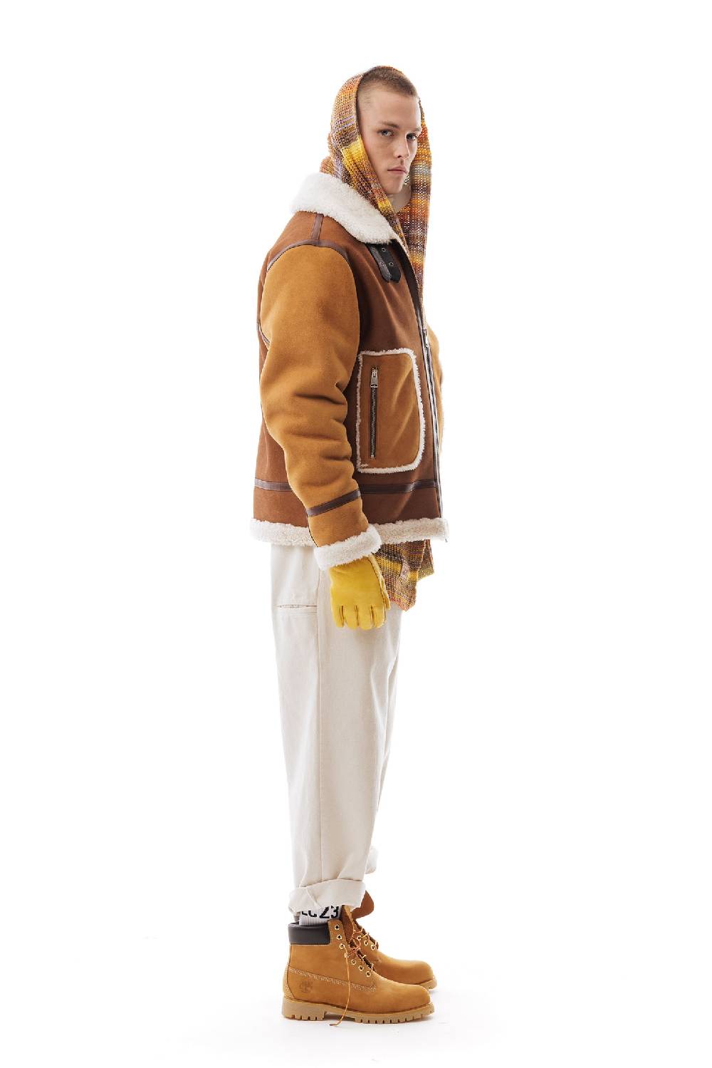 Lc23 Two-Tone Shearling Jacket Promozione Limitata