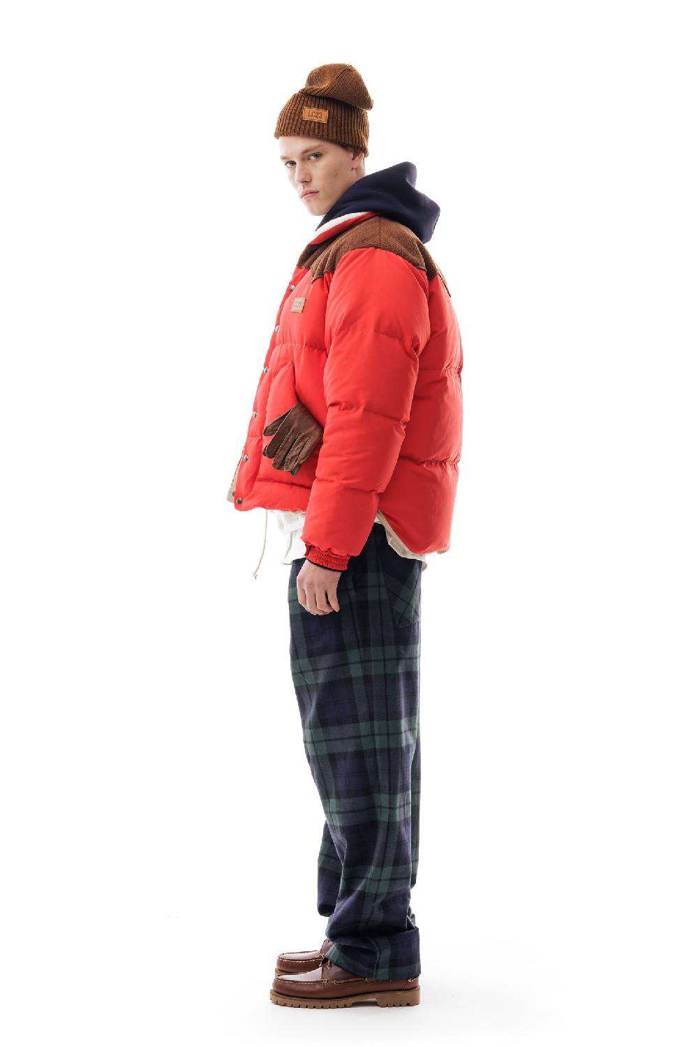 Lc23 Paneled Down Jacket Red Shopping Online