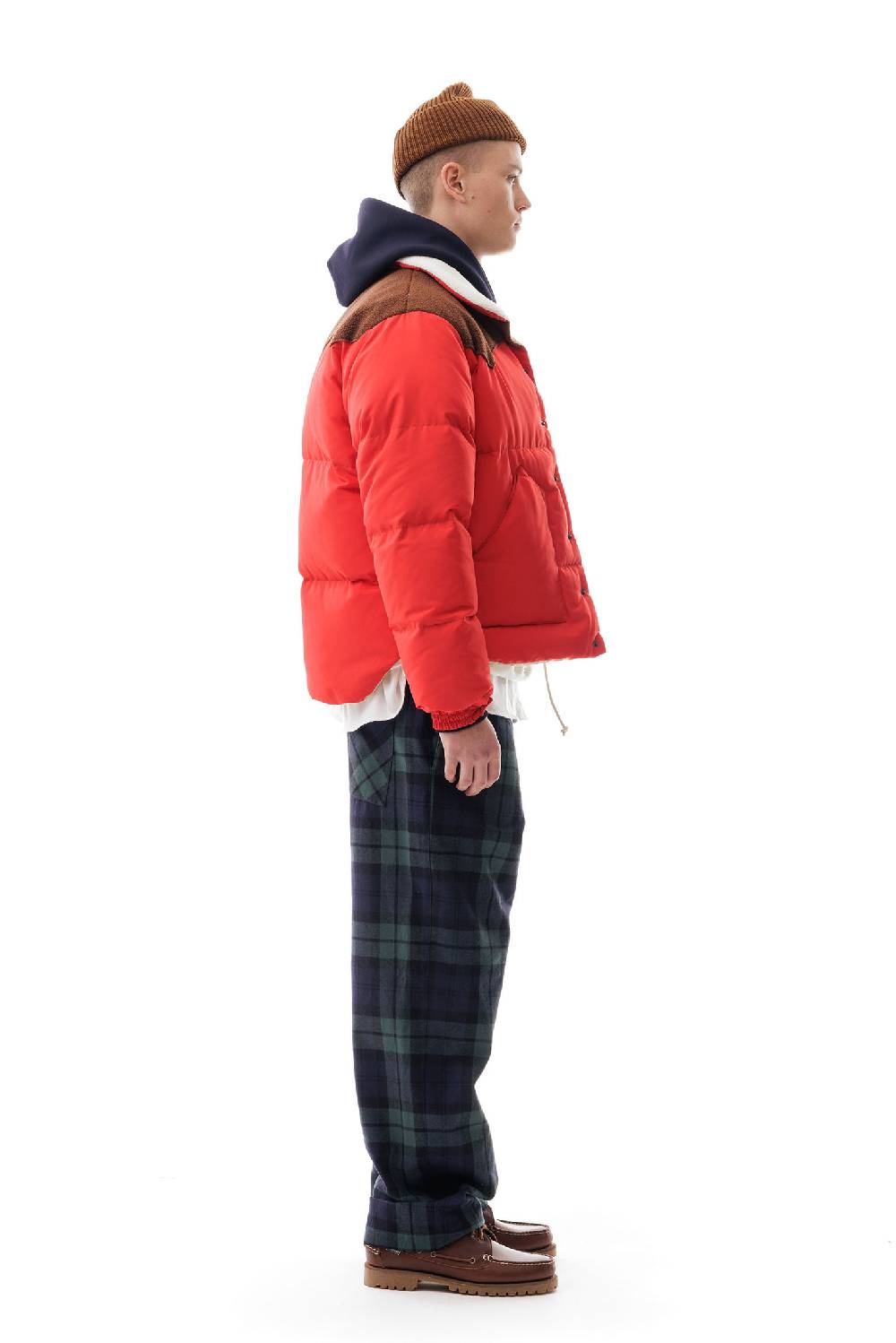 Lc23 Paneled Down Jacket Red Shopping Online