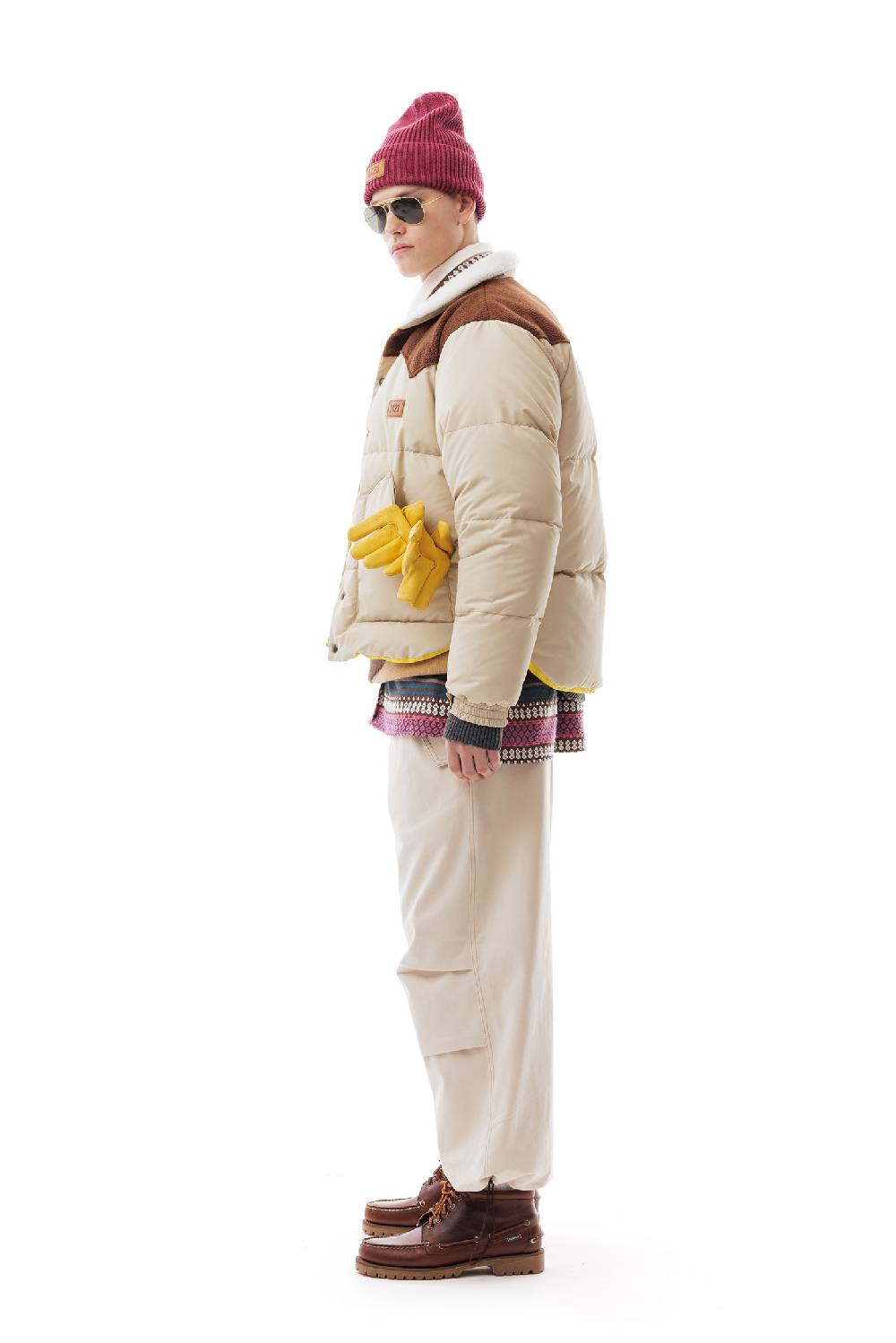 Lc23 Paneled Down Jacket Beige Affare Del Giorno