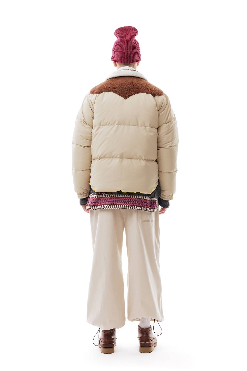 Lc23 Paneled Down Jacket Beige Affare Del Giorno