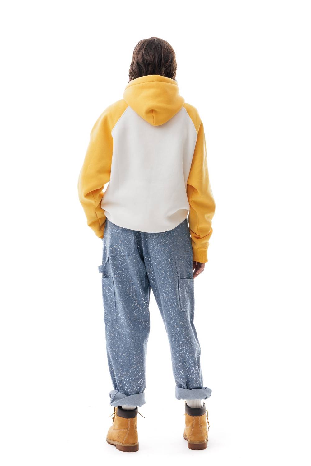 Lc23 Bicolor Hoodie Cream/Yellow Sconto