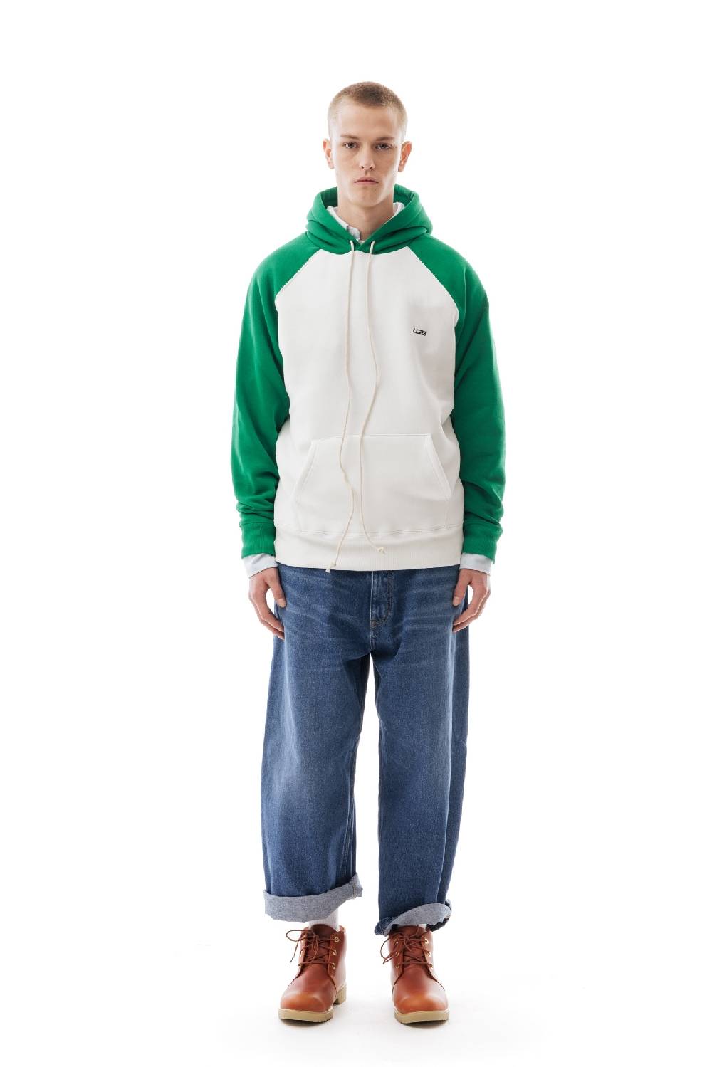 Lc23 Bicolor Hoodie Cream/Green