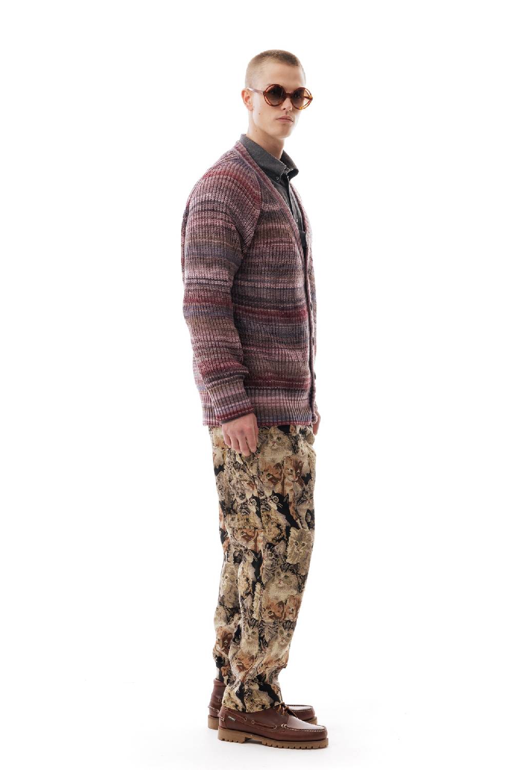 Lc23 Multicolor Cardigan Purple/Grey Outlet