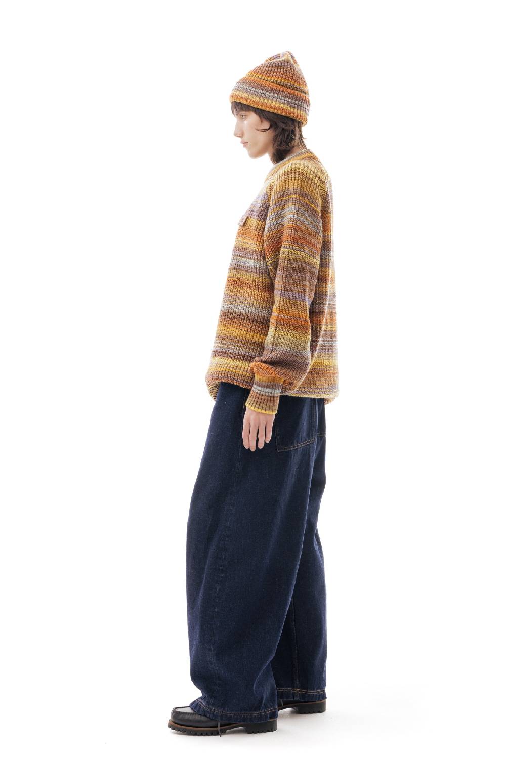 Lc23 Multicolor Sweater Yellow/Orange In Vendita