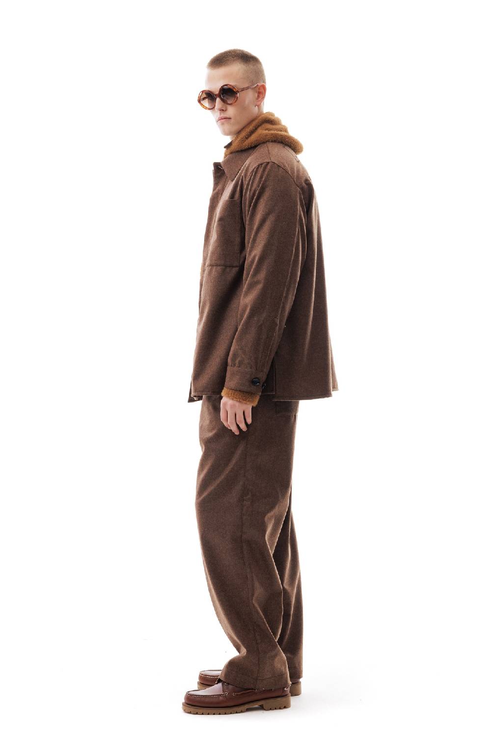 Lc23 WR Wool Overshirt Brown Saldi Di Fabbrica