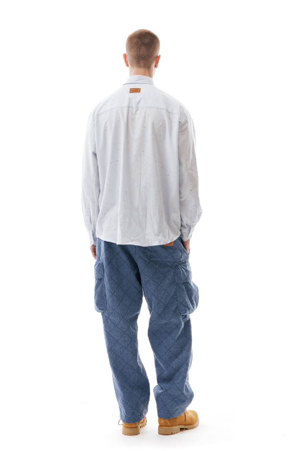 Lc23 Flannel Multipocket Shirt Blue In Saldo