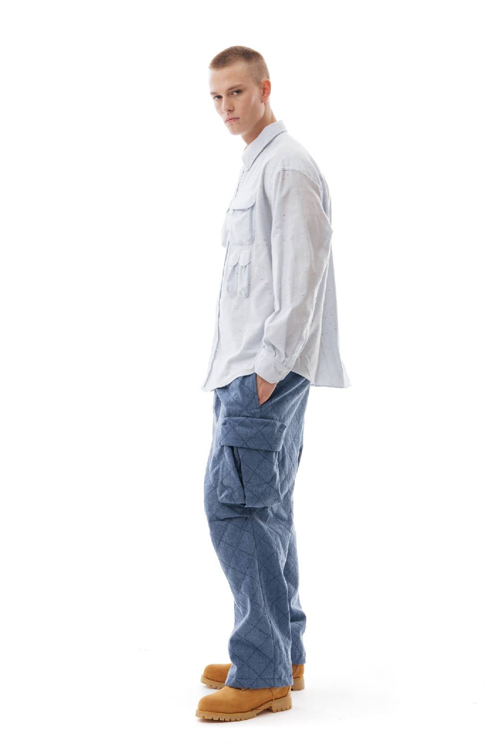 Lc23 Flannel Multipocket Shirt Blue In Saldo