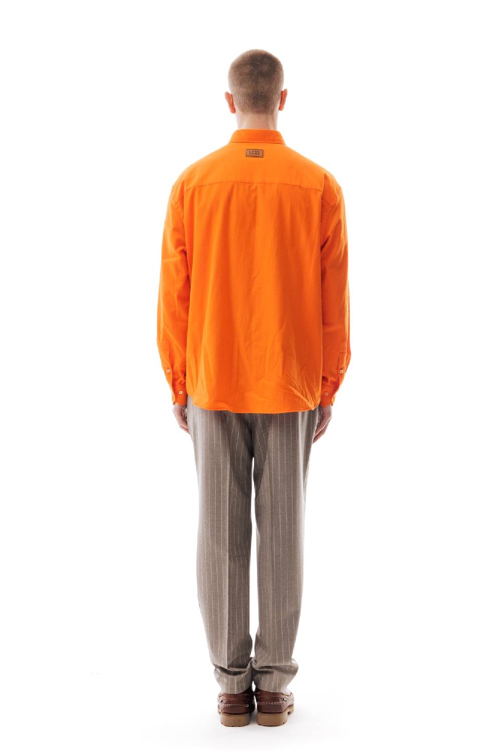 Lc23 Flannel Multipocket Shirt Orange Nuova