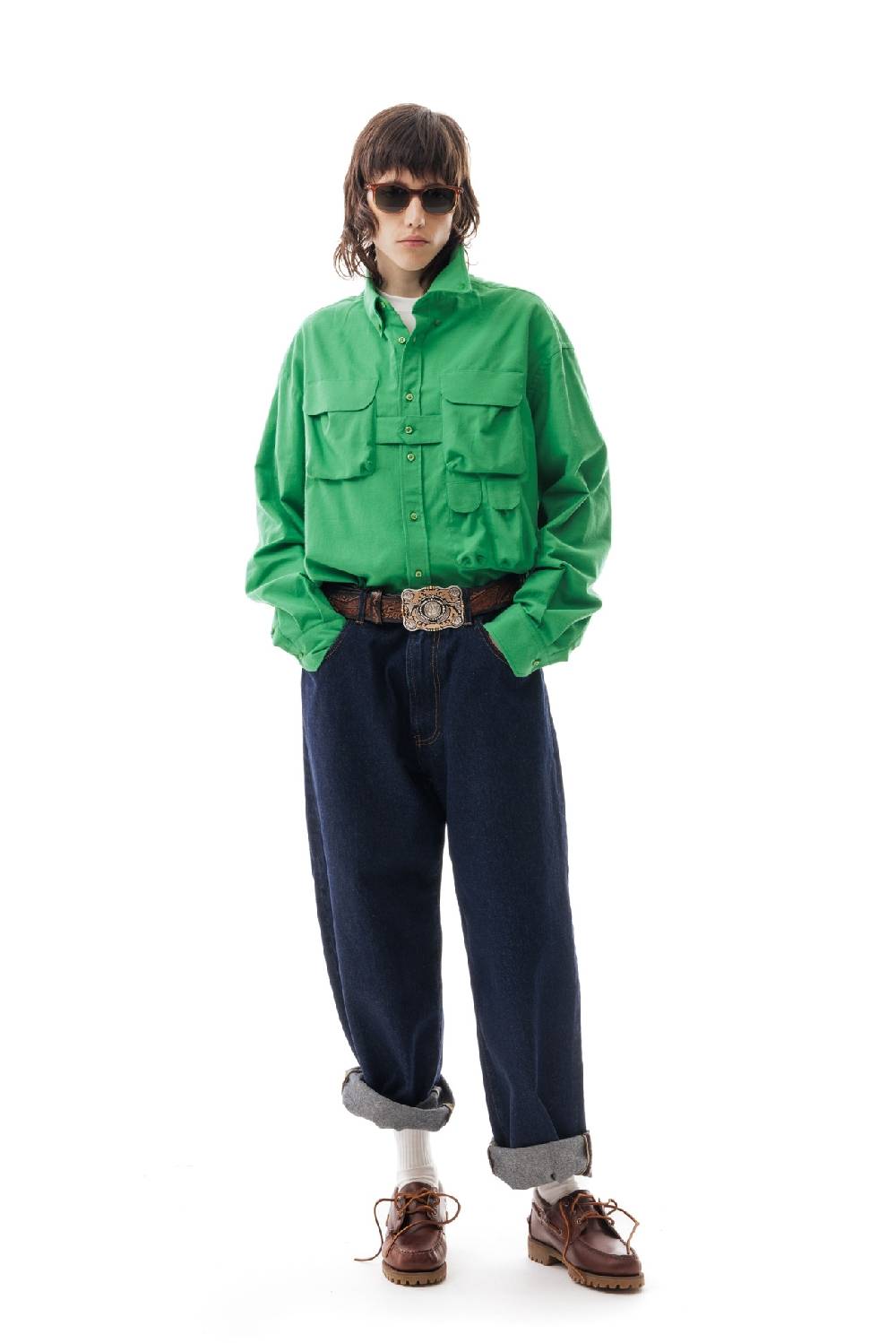 Lc23 Flannel Multipocket Shirt Green 2025