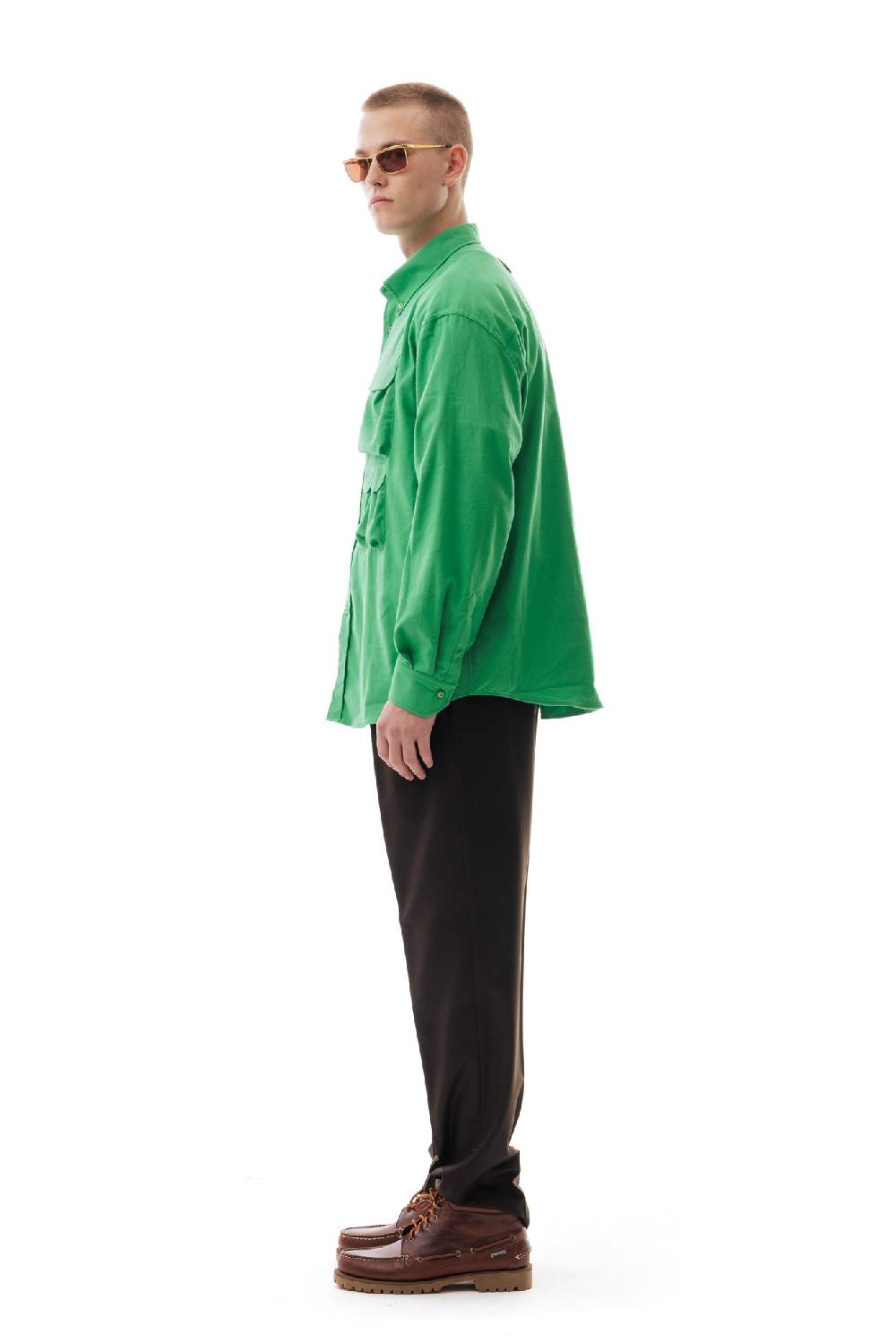 Lc23 Flannel Multipocket Shirt Green 2025