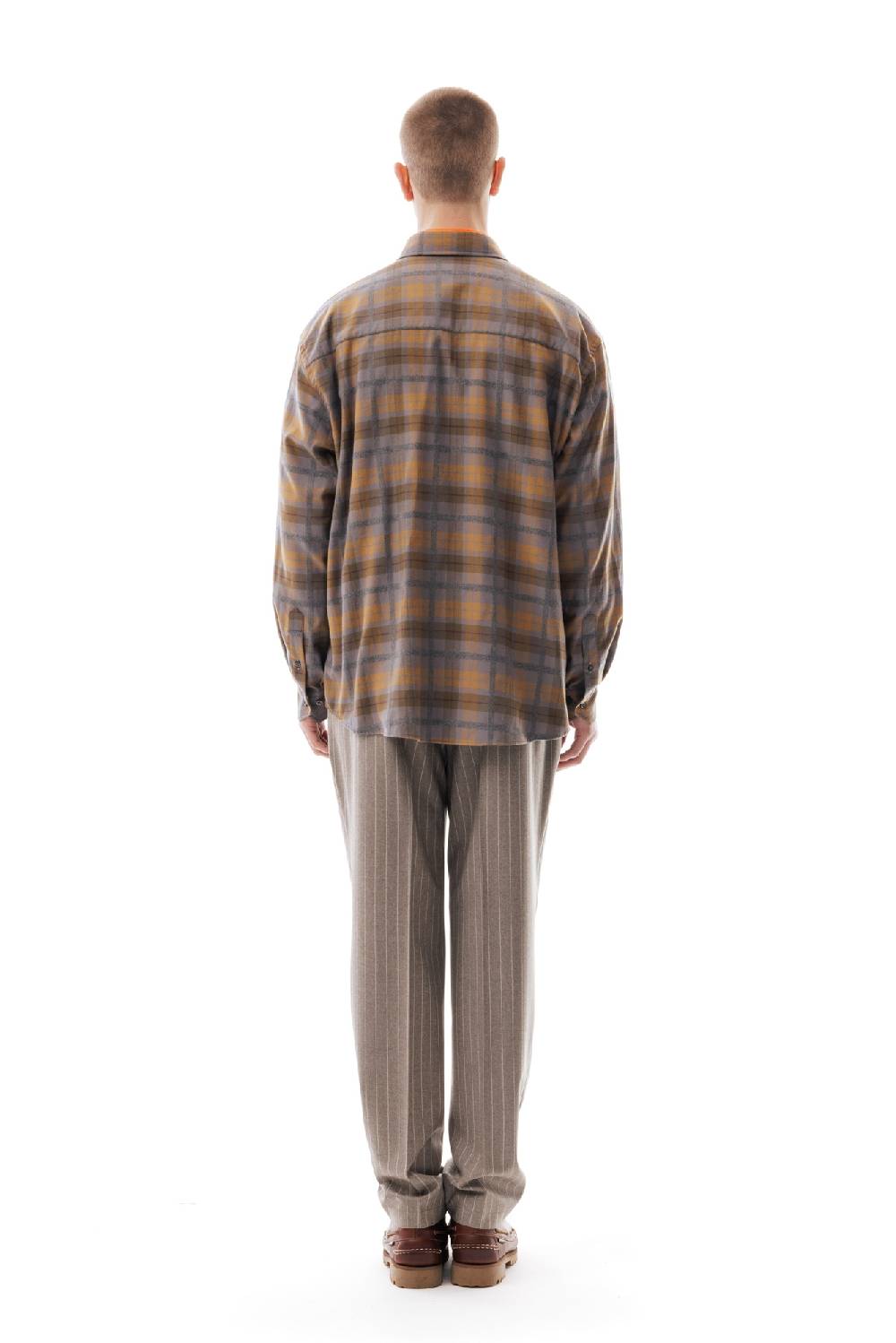 Lc23 Flannel Check Shirt Grey/Camel Italia
