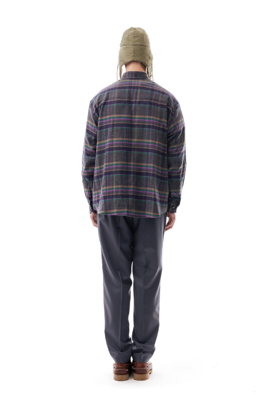 Lc23 Flannel Check Shirt Grey/Purple Nuovo