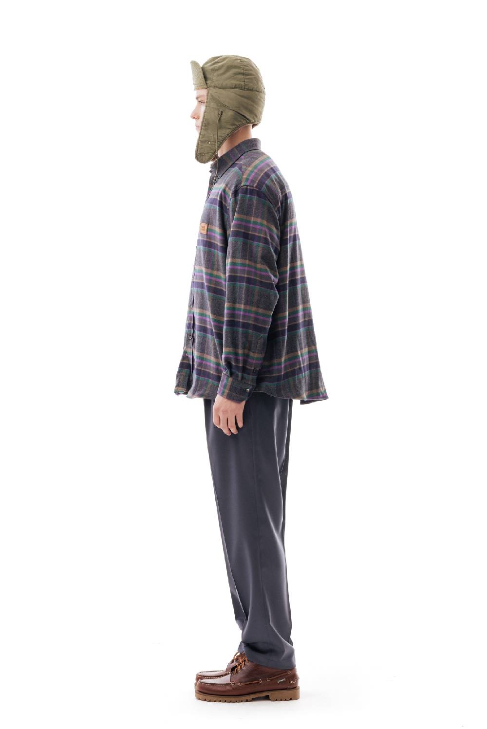 Lc23 Flannel Check Shirt Grey/Purple Nuovo