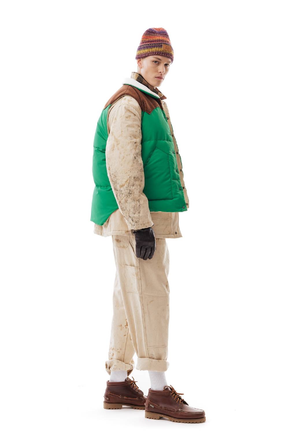 Lc23 Paneled Down Vest Green Qualità