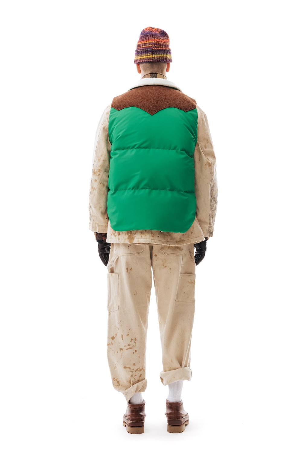 Lc23 Paneled Down Vest Green Qualità