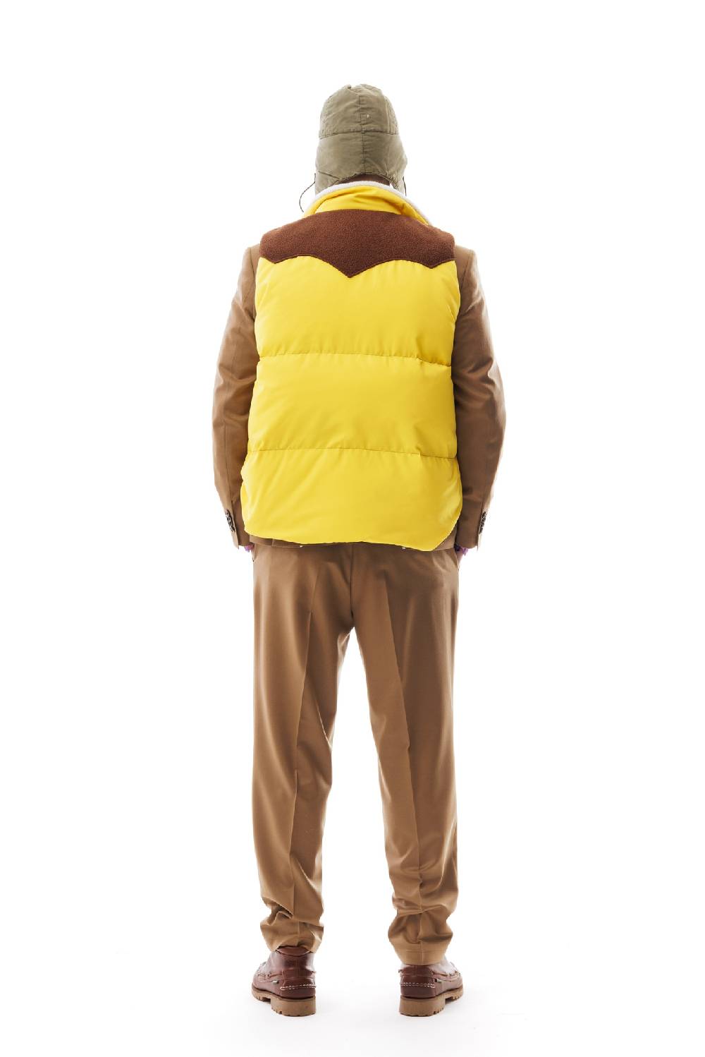 Lc23 Paneled Down Vest Yellow Vendita