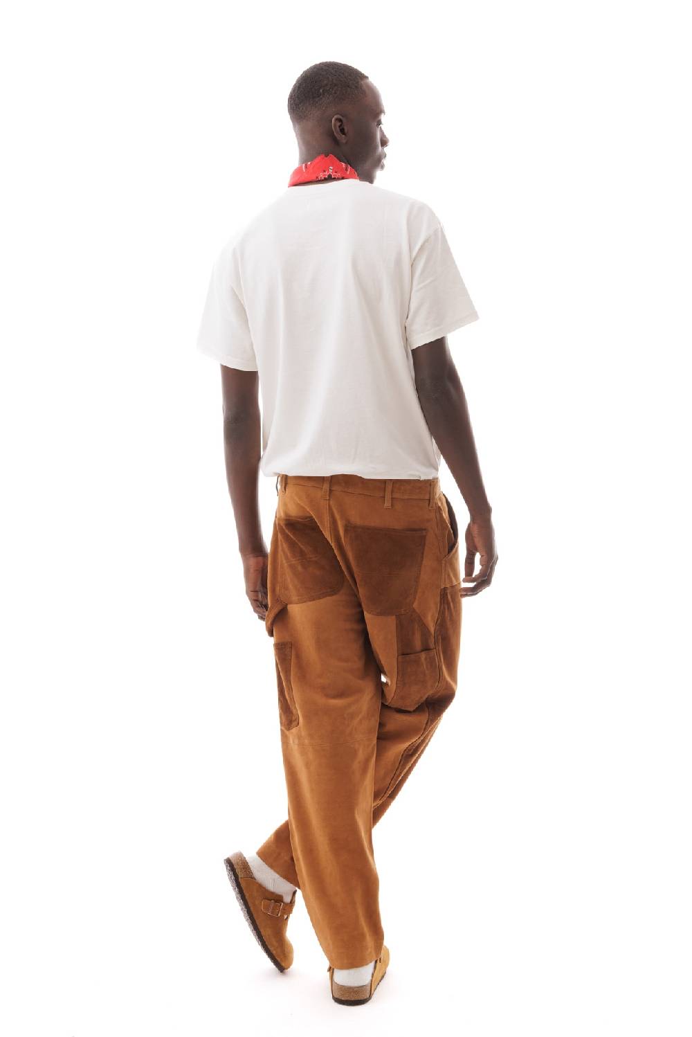Lc23 Suede Work Trousers Camel Consegna Veloce