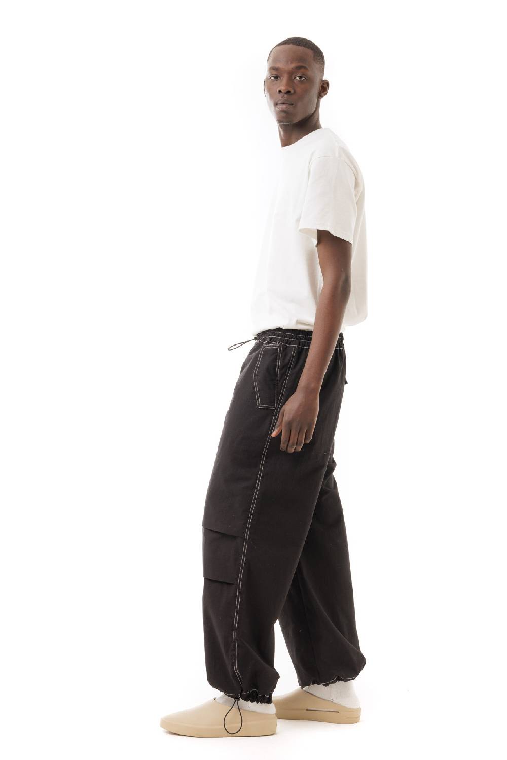 Lc23 Paracadute Pants Black Promozione Limitata