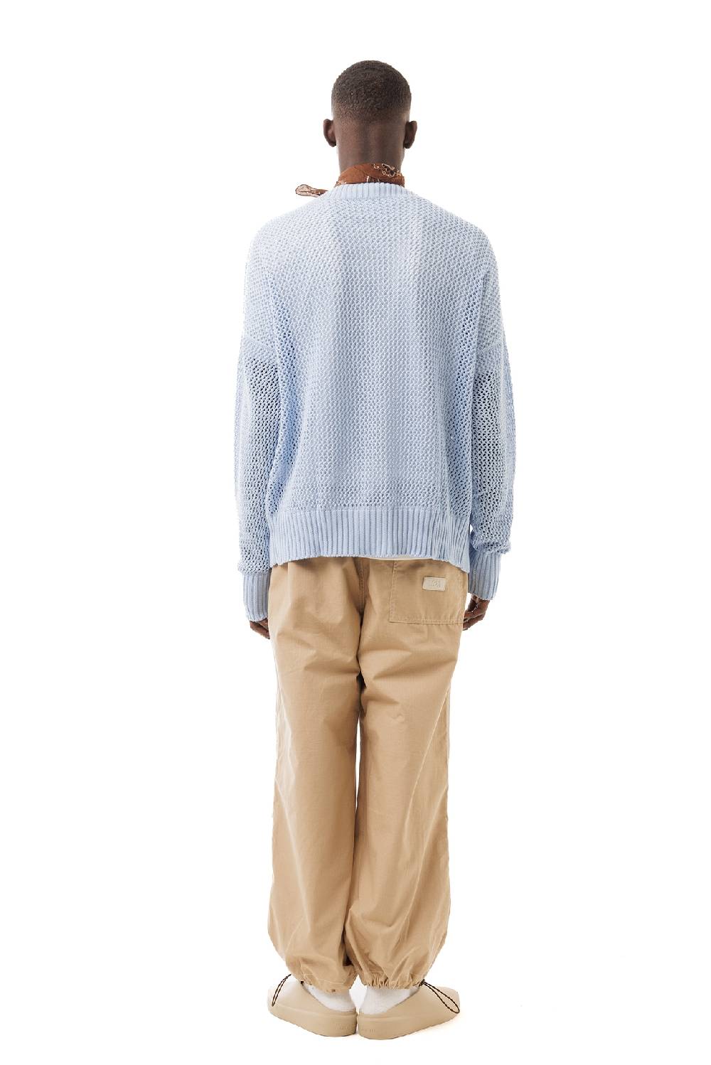 Lc23 Perforated Cardigan Pale Blue Italia