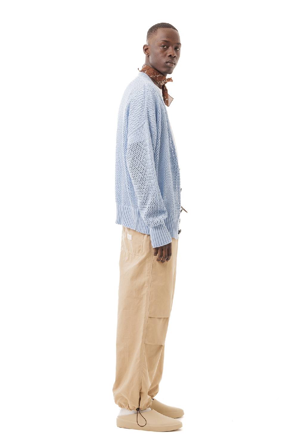 Lc23 Perforated Cardigan Pale Blue Italia