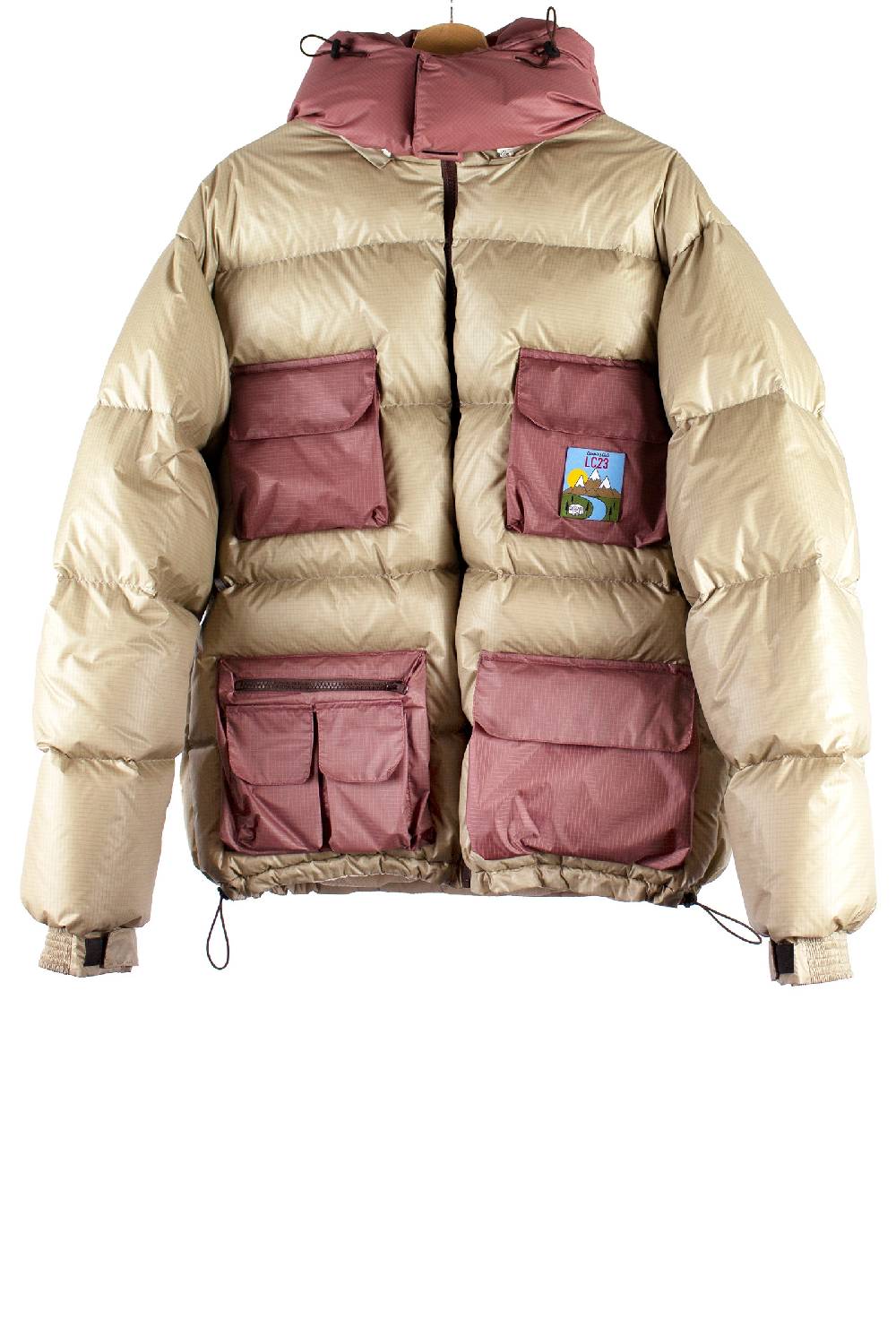 Lc23 Multipocket Down Jacket Beige/Pink Qualità Garantita