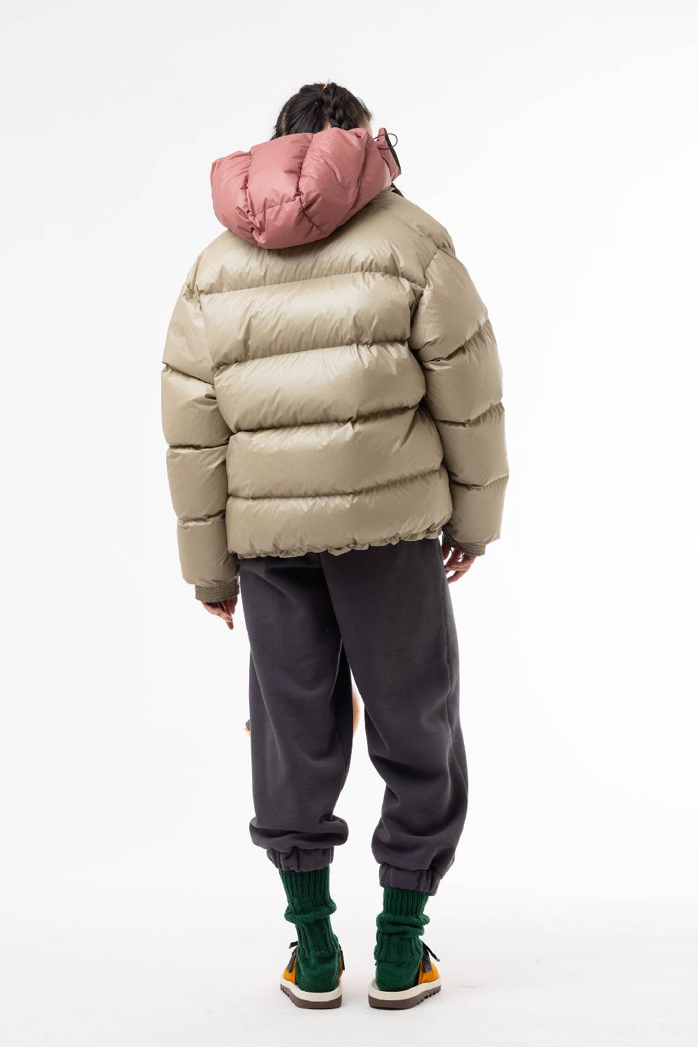 Lc23 Multipocket Down Jacket Beige/Pink Qualità Garantita