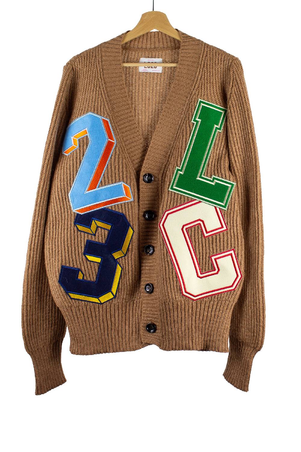 Lc23 Patch Cardigan Camel Novità