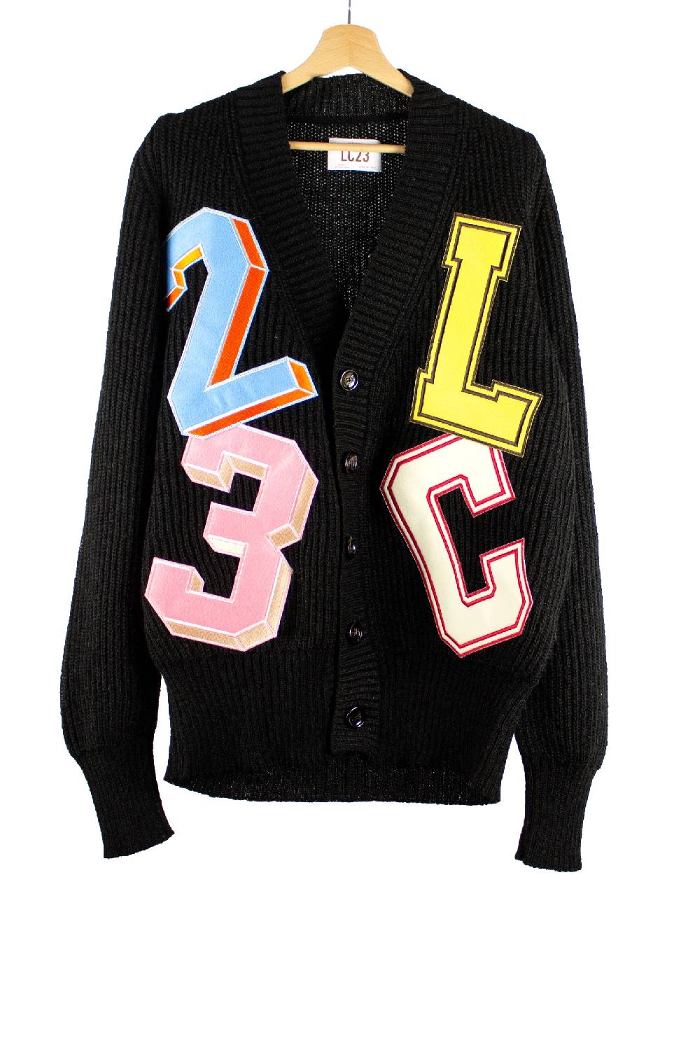 Lc23 Patch Cardigan Black Presa