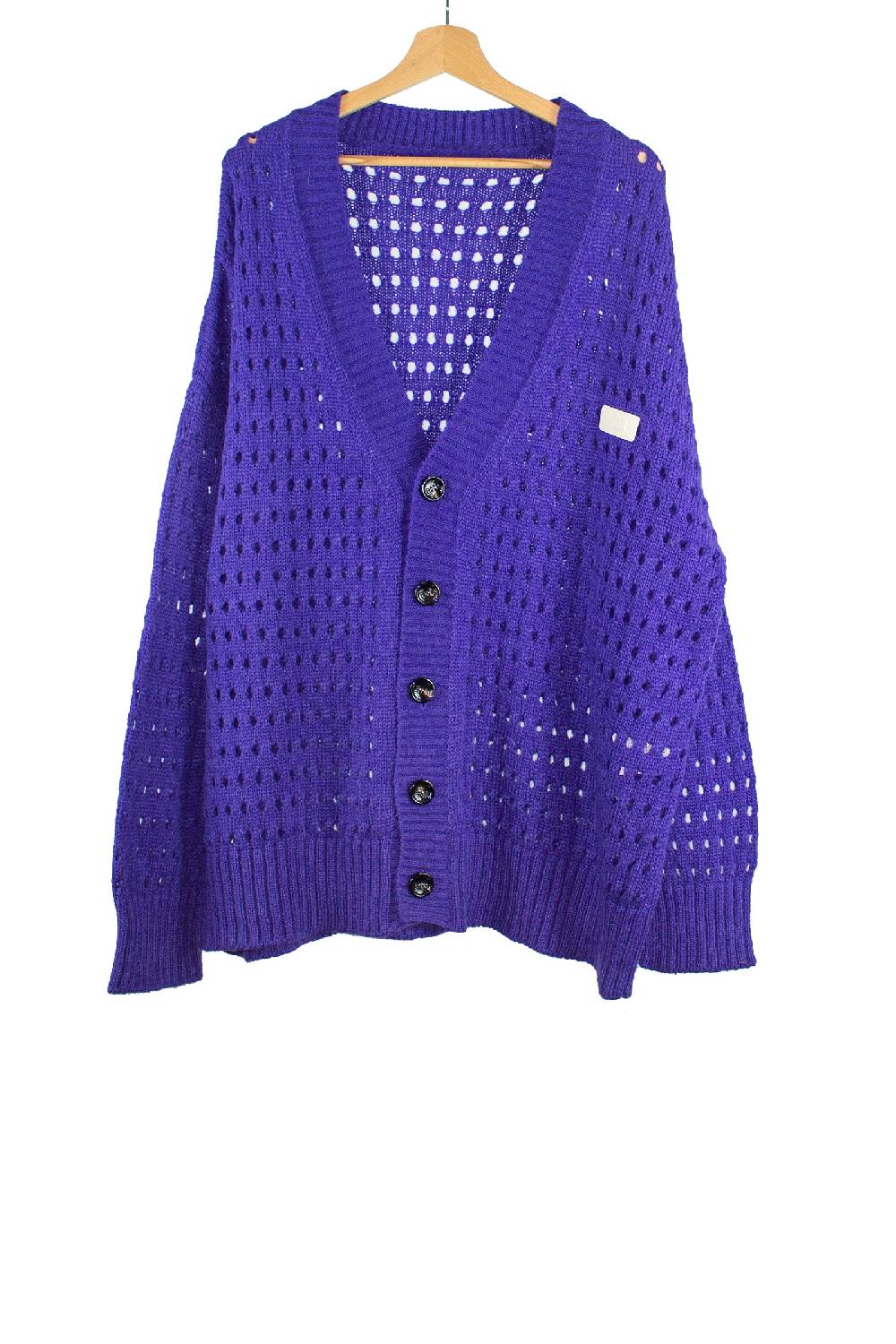 Lc23 Perforated Cardigan Purple Sconto