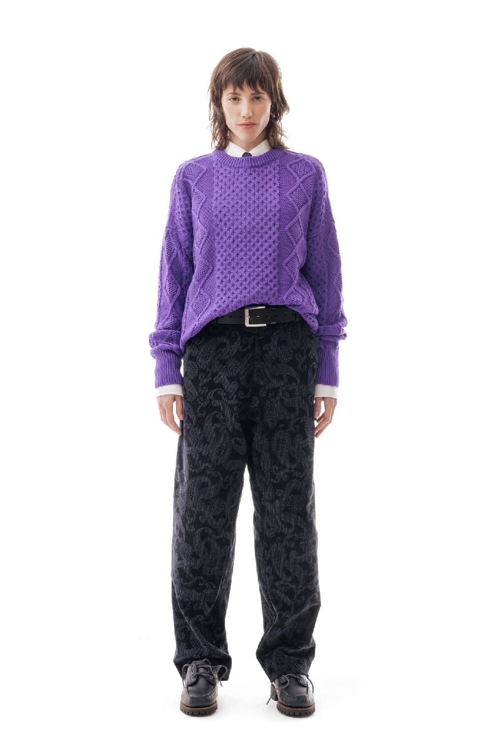 Lc23 Irish Knit Sweater Purple