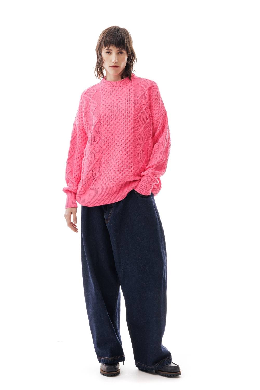 Lc23 Irish Knit Sweater Pink