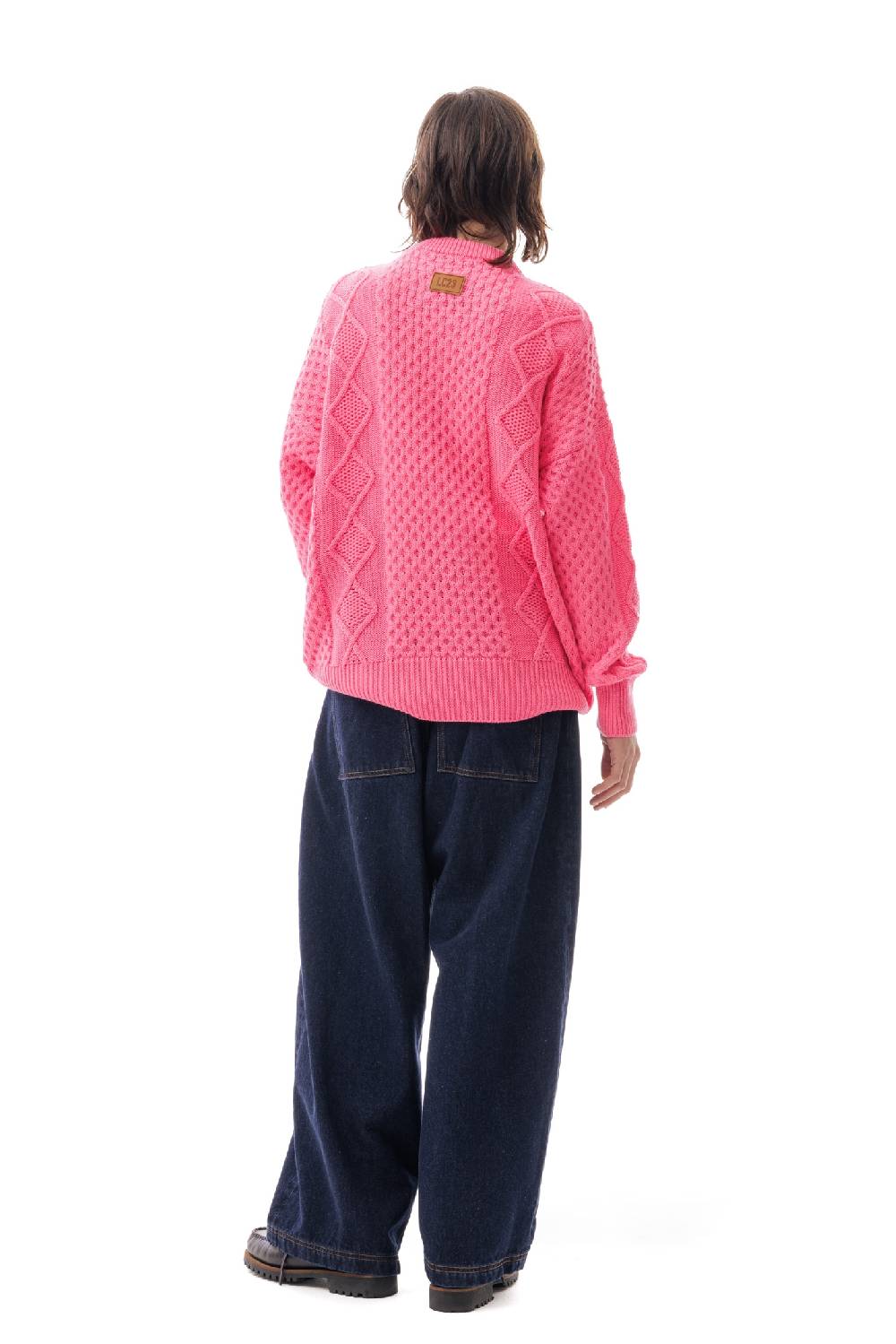Lc23 Irish Knit Sweater Pink Hotsell