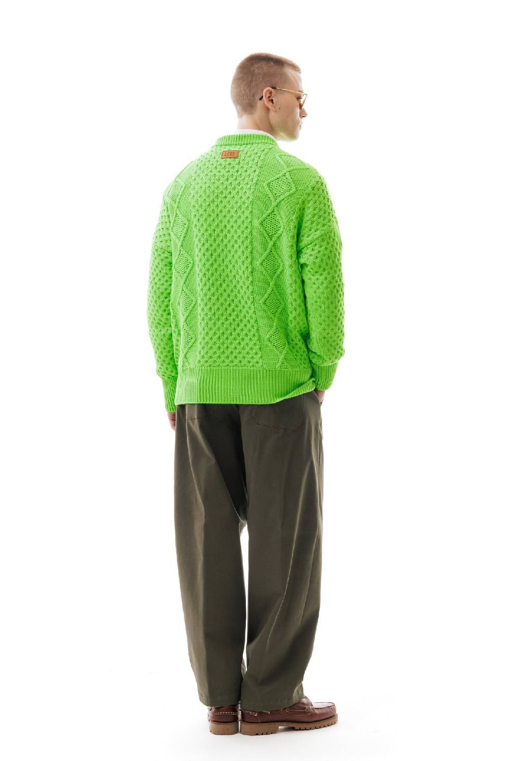 Lc23 Irish Knit Sweater Green Vendita Calda