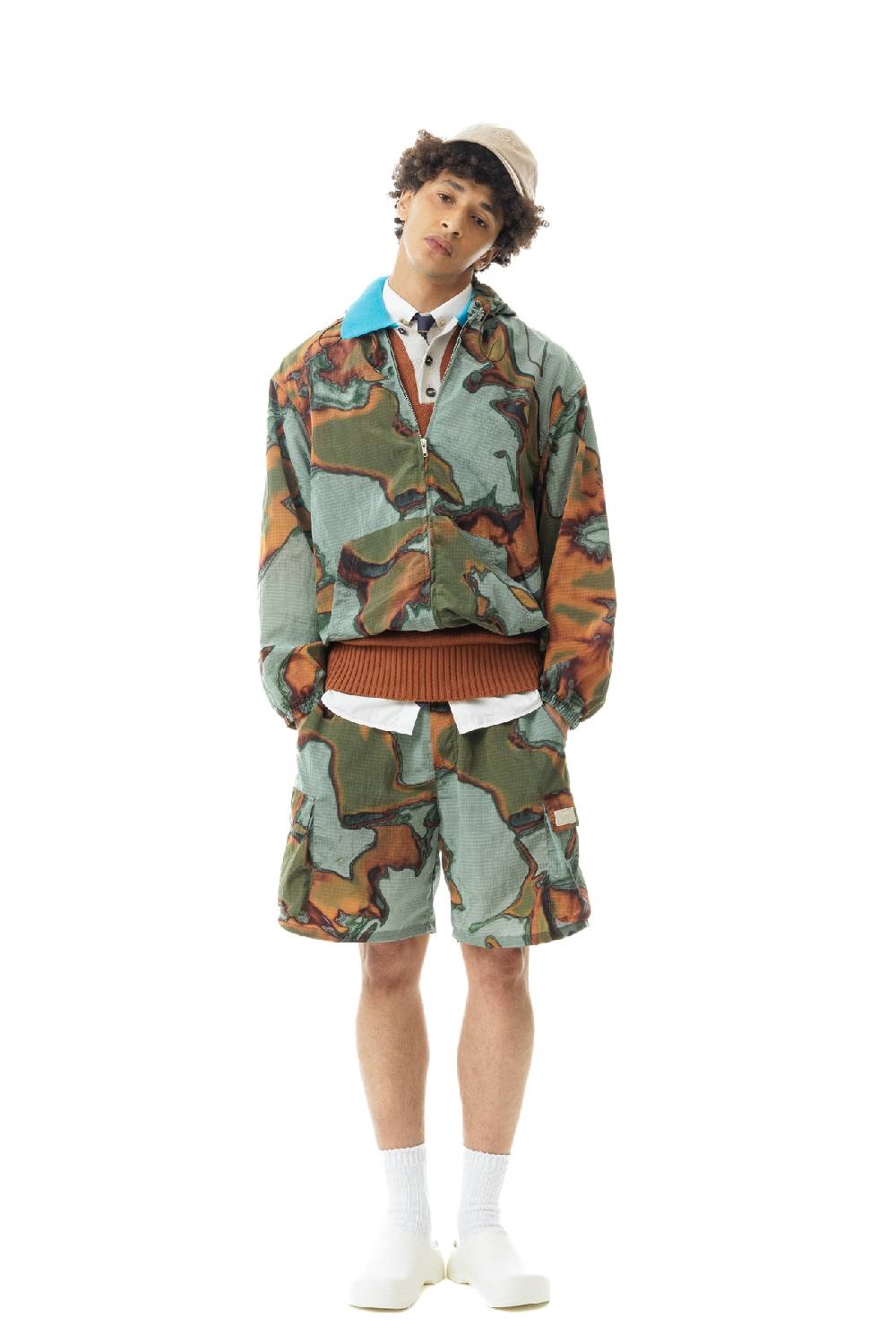 Lc23 Printed Nylon Cargo Shorts