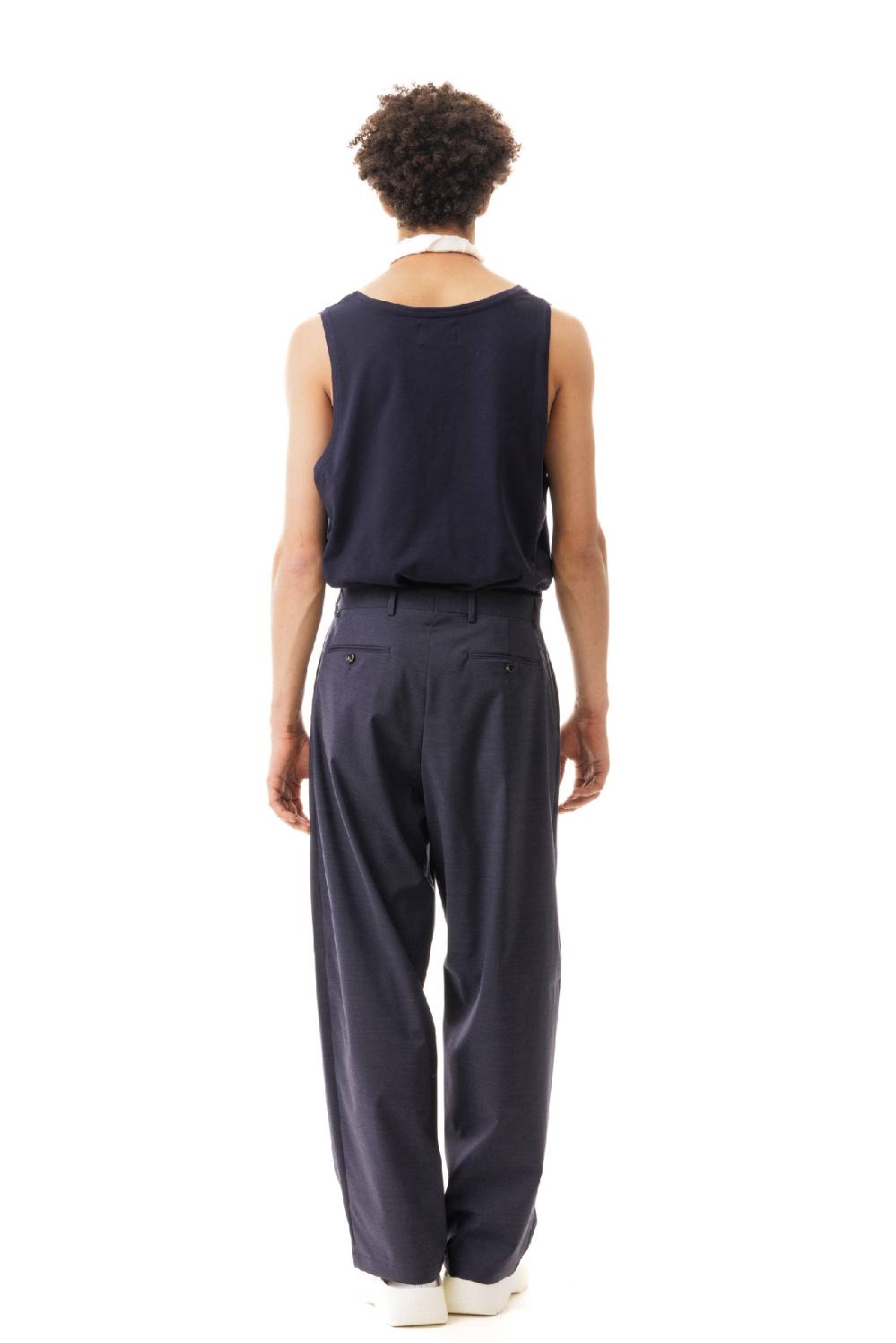 Lc23 Nylon-Wool Trousers Navy Nuovo