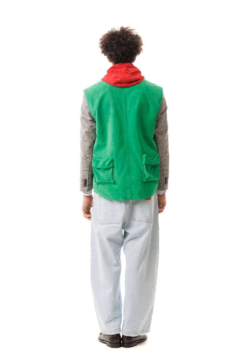 Lc23 Multipocket Suede Vest Green Spedizione Gratuita