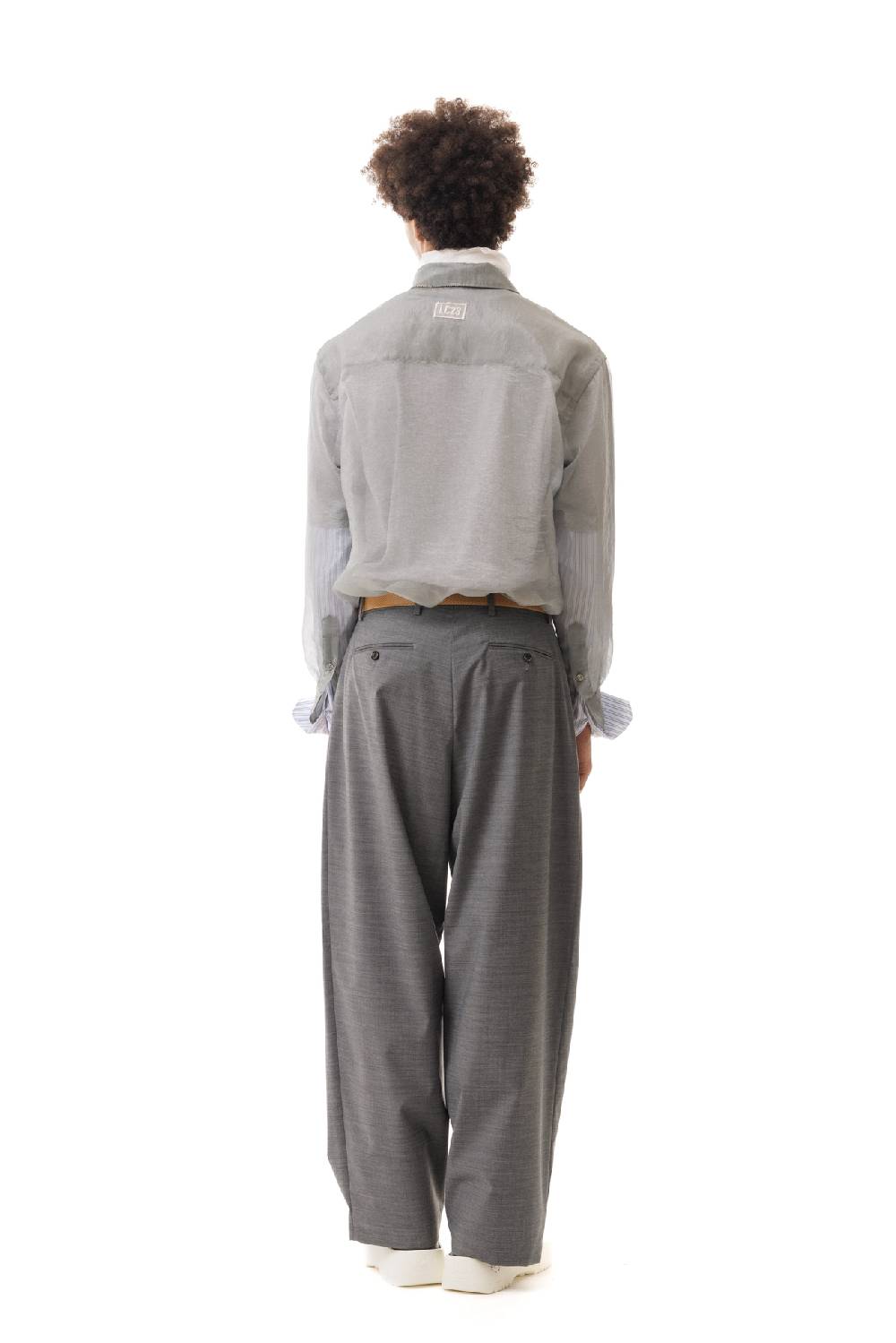 Lc23 Organza Nylon Shirt Grey Negozi Online