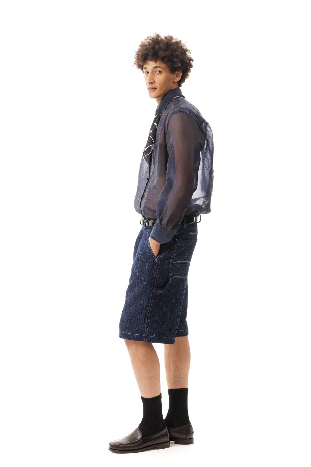 Lc23 Organza Nylon Shirt Navy Acquista Ora