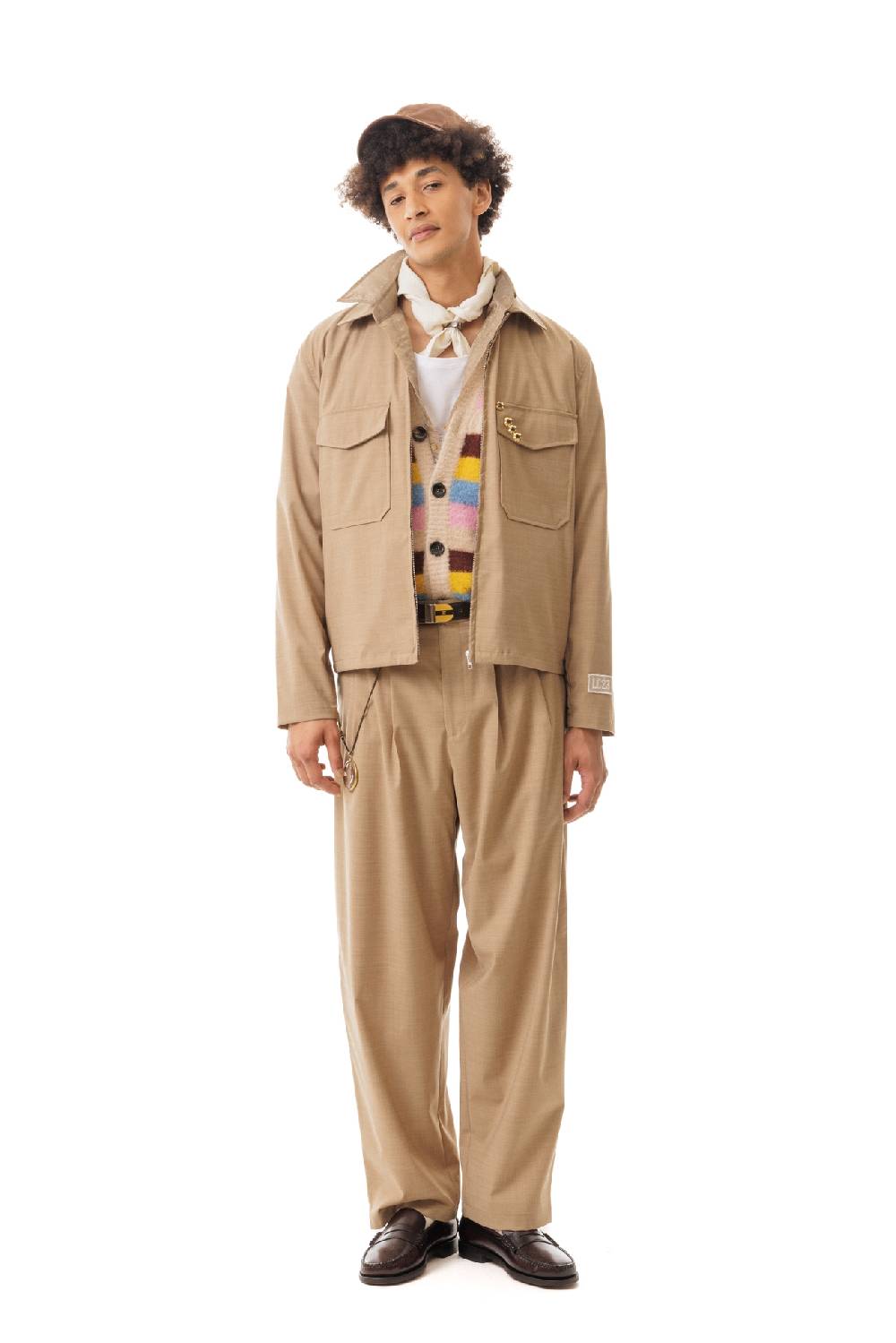 Lc23 Nylon-Wool Overshirt Camel