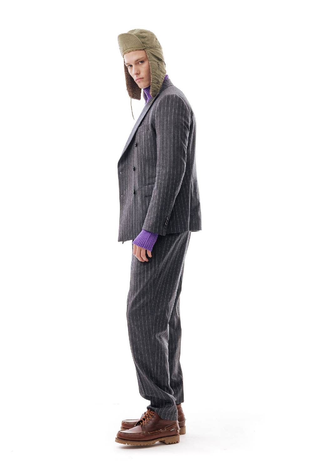Lc23 Gessato Grey Blazer Vendita Economica