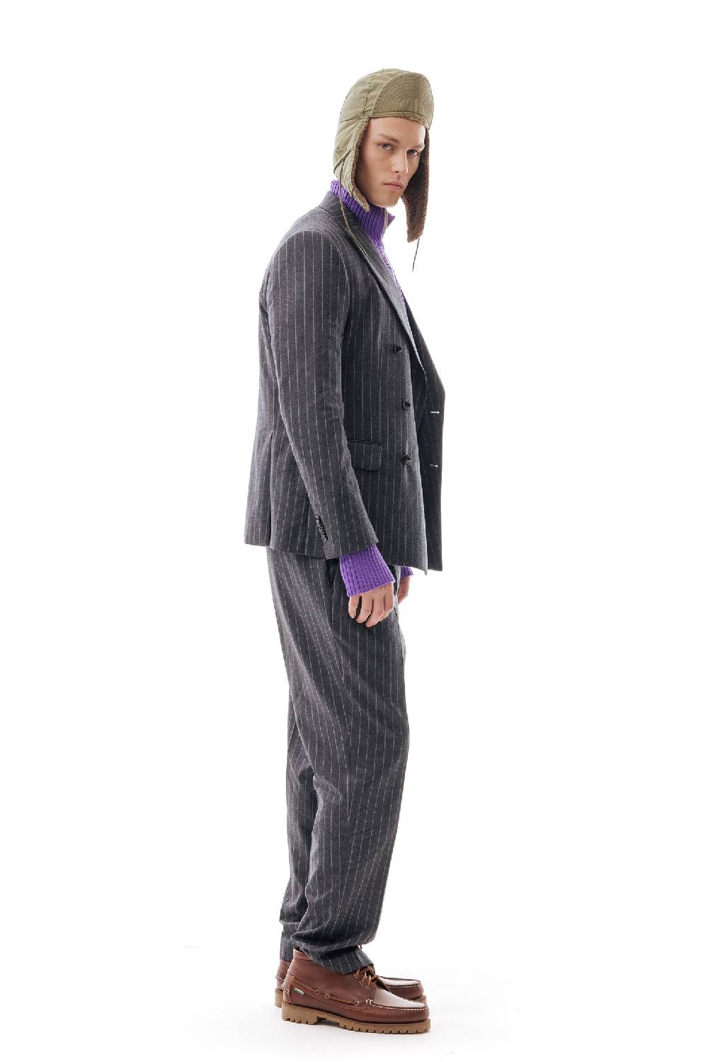 Lc23 Gessato Grey Blazer Vendita Economica