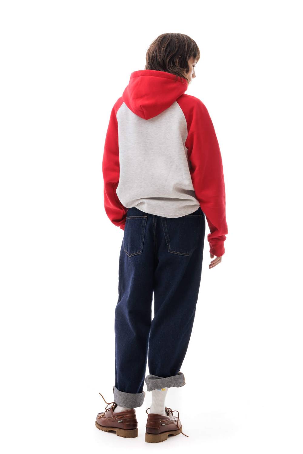 Lc23 Bicolor Hoodie Grey/Red In Saldo