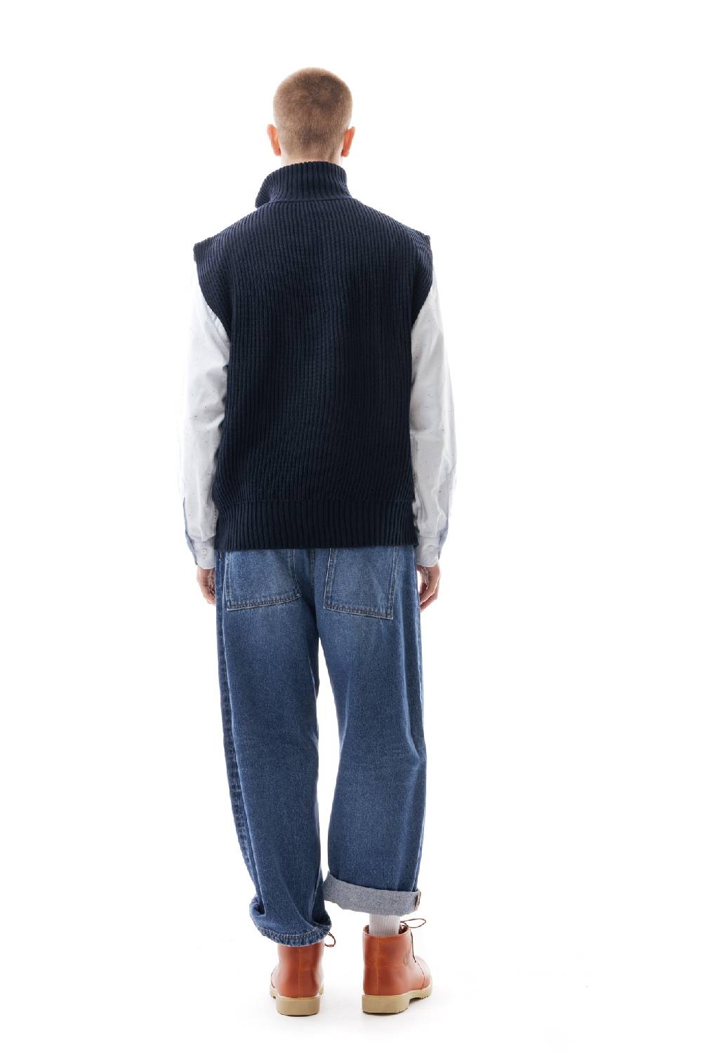 Lc23 English Knit Zip Vest Black Pezzi Unici
